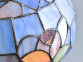 Tiffany jellegű lámpa. Ólomüveg, Működőképes, jó állapotban m: 47 cm, d: 30 cm