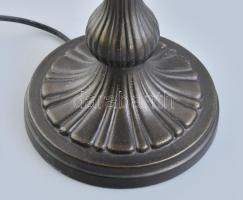 Tiffany jellegű lámpa. Ólomüveg, Működőképes, jó állapotban m: 47 cm, d: 30 cm