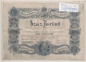 1848. 100Ft Kossuth bankó imitációja, hátoldalán Nyomatott a Magyar Nemzeti Múzeum Magyarország története a honfoglalástól 1849-ig c. kiállításon 1967. május 31. Lezárt fóliatokban T:III