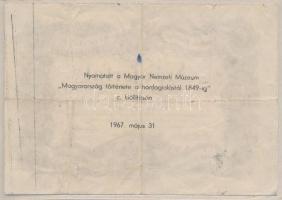 1848. 100Ft "Kossuth bankó" imitációja, hátoldalán "Nyomatott a Magyar Nemzeti Múzeum...
