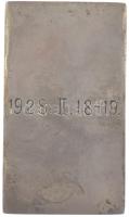 1928. "Spárta Atlétikai Klub 1909" ezüstözött bronz plakett, hátoldalán "1928. II. 18...