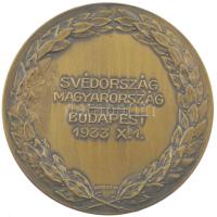 1933. "A Magyar Athletikai Szövetség Emlékérme / Svédország-Magyarország - Budapest 1933. X. 1....
