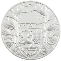 2000. "Magyar Athletikai Club 1875-2000" kétoldalas ezüstözött fém emlékérem a MAC alapítá...