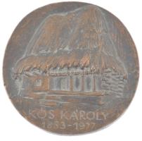 ~1980-1990. "Kós Károly 1883-1977" kétoldalas bronz emlékérem (95mm) T:1-