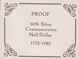 USA 1982. 1/2$ Ag "Washington" díszkiadásban, tanúsítvánnyal T:PP