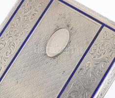 Ezüst (Ag) cigarettatárca, jelzett, kis hibákkal, 8,5x13,5cm. Nettó: 185g