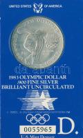 USA 1983D 1$ Ag "Olimpia-diszkoszvetés" T:BU Díszkiadásban!