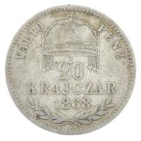 1868KB 20kr Ag &quot;Ferenc József / Váltó Pénz&quot; Körmöcbánya (2,56g) T:VF,F patina R!  Hungary 1868KB 20 Kreuzer Ag &quot;Franz Joseph / Váltó Pénz&quot; Kremnitz (2,56g) C:VF,F patina R!  Huszár: 2150., Unger III.: 1470.a, Adamo M11.1, Krause KM# 445.1