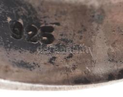 Ezüst (Ag) köves gyűrű, jelzett, m:56. bruttó: 14,18g