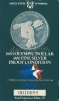 USA 1983. 1$ Ag "Olimpia-diszkoszvetés" T:PP Díszkiadásban!