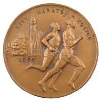 Csehszlovákia 1956. XXVI. Maraton Košice (Kassa) bronz emlékérem (70mm) T:1- Czechoslovakia 1956. XXVI. Maraton Košice bronze medallion (70mm) C:AU