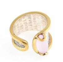 Ezüst (Ag) rózsaszín köves gyűrű, jelzett, m:cca.62. bruttó: 8,2g