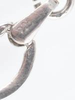 Ezüst (Ag) köves karkötő, jelzett, bruttó: 10,93g, h: 17,5cm