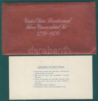USA 1976. 1/4$, 1/2$, 1$ Ag "Bicentennial" alkalmából kiadott szett T:BU Tanúsítvánnyal!