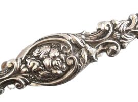 Antik bécsi Ezüst (Ag) cikorcsipesz, jelzett, h: 19cm, nettó: 58,5g. cca. 1840-45