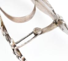 Antik bécsi Ezüst (Ag) cikorcsipesz, jelzett, h: 19cm, nettó: 58,5g. cca. 1840-45