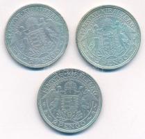 1932-1939. 2P Ag "Madonna" (3xklf) T:2-3 közte patina, ph
Adamo P7