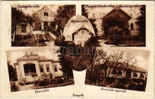 Fonyód, Györgyike-, Éber-, Móricz- és Barkóczy-villa, Sándortelep, Bernolák nyaraló, Olga- és Tulipá...