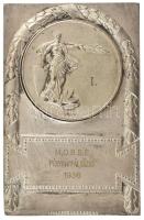 1936. MOBSE Fényképpályázat 1936 ezüstözött bronz plakett Arkanzas Budapest gyártói jelzéssel (55x85mm) T:2 patina