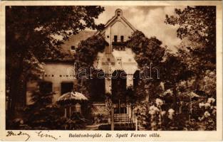 1937 Balatonboglár, Dr. Spett Ferenc villa Pihenő