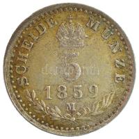 Ausztria 1859M 5kr Ag "Ferenc József" Milánó T:2- patina Austria 1859M 5 Kreuzer Ag "Franz Joseph" Milan C:VF patina Krause KM#2197