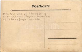 ~1914-1915 Díszkapu I. Ferenc József császár tiszteletére / WWI Austro-Hungarian K.u.K. military, de...