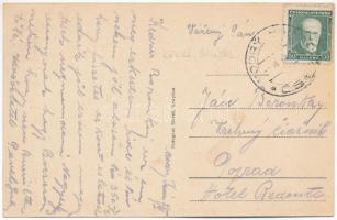 Kékkő, Blauenstein, Modry Kamen; kilátás a bástyáról / Pohlad s basty / general view from the bastio...