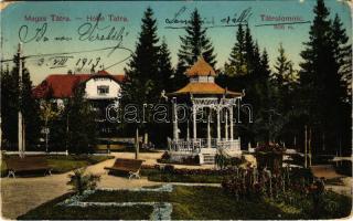 1913 Tátralomnic, Tatranská Lomnica (Magas-Tátra, Vysoké Tatry); Bazár és zenepavilon / villa, music pavilion (EK)