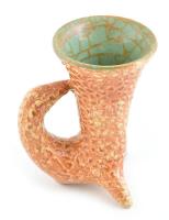 Iparművészeti Gorka váza, kerámia, jelzett, hibátlan, m: 17cm