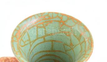 Iparművészeti Gorka váza, kerámia, jelzett, hibátlan, m: 17cm