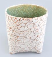 Iparművészeti Gorka váza, kerámia, jelzett, hibátlan, m: 16,5cm