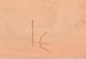 Ligeti Erika (1934-2004): Szentendre. Mázas kerámia fali dísz, jelzett, hibátlan, 18,5x22 cm