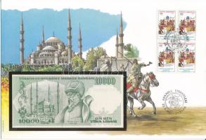 Törökország 1970. 10.000L felbélyegzett borítékban, bélyegzéssel T:I Turkey 1970. 10.000 Lira in envelope with stamp and cancellation C:UNC