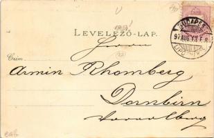 1897 (Vorläufer!) Budapest, Bazilika, lóvasút, Andrássy út, Kir. Operaház, József főherceg szobra, O...