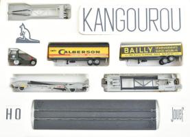 Jouef H0 664 cikkszámú Kangourou vasútmodell szett, eredeti dobozában, az egyik darabja sérült / Jouef H0 No. 664 Kangourou model railway set, in original box, with one broken piece