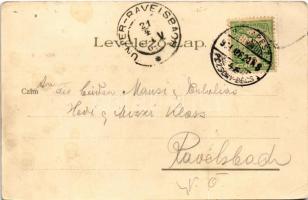 1901 Budapest VIII. Nemzeti Múzeum, magyar zászlók. Kunstanstalt Kosmos S. IX. litho s: Geiger R. + ...