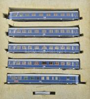 Rivarossi 2900 cikkszámú vasútmodell, DB személyvonat szett, 5 részes, újszerű állapotban, eredeti dobozában / Rivarossi No. 2900 model railway, DB passenger train set, 5 pcs, in good condition, in original box