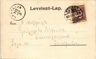 1901 Kőszeg, Vár télen. Róth Jenő kiadása