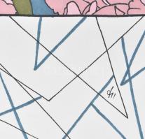 Kun Sarolta (1990-): Zodiákus sorozat: Bak. Vegyes technika, papír, jelzett, felcsavarva, 40x50 cm