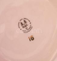 Haas & Cijzek rózsaszín sütemény kínáló. Matricás, jelzett, hibátlan d: 24 cm