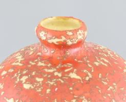 Tófej padlóváza. Mázas kerámia jelzett, hibátlan 58 cm