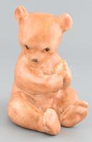 Kőbányai porcelán mézevő maci Jelzett, hibátlan. 17 cm