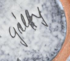 Gálfy kerámia tányér. Mázas kerámia, jelzett, hibátlan 13 cm