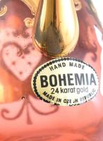 Bohemia tejkiöntő, jelzett, m: 9,5 cm