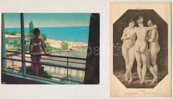 22 db főleg MODERN képeslap nőkről, erotikus is / 22 mostly modern postcards of women with some erot...