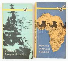 Rejtő Jenő (P. Howard) 2 könyve: A fehér folt; A megkerült cirkáló. Bp., 1965-1967, Albatrosz Könyvek. Kiadói papírkötés, kissé viseltes.