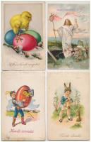 20 db RÉGI húsvéti üdvözlő képeslap pár lithoval / 20 pre-1945 Easter greeting postcards with some lithos