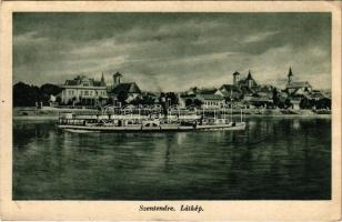 1941 Szentendre, látkép, "SZENTENDRE" gőzhajó (EK)