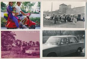 24 db MODERN képeslap és fotó közlekedési eszközökkel / 24 modern postcards and photos with means of transport, vehicles