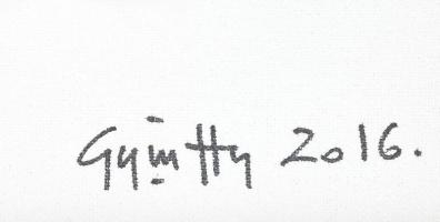 Győrffy Sándor (1951-): Napkereszt vázlat, 2016. Akril, vászon, jelzett a hátoldalán. 20×20 cm / Sán...